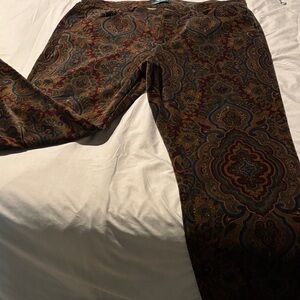 Vibrant Paisley Print Trousers